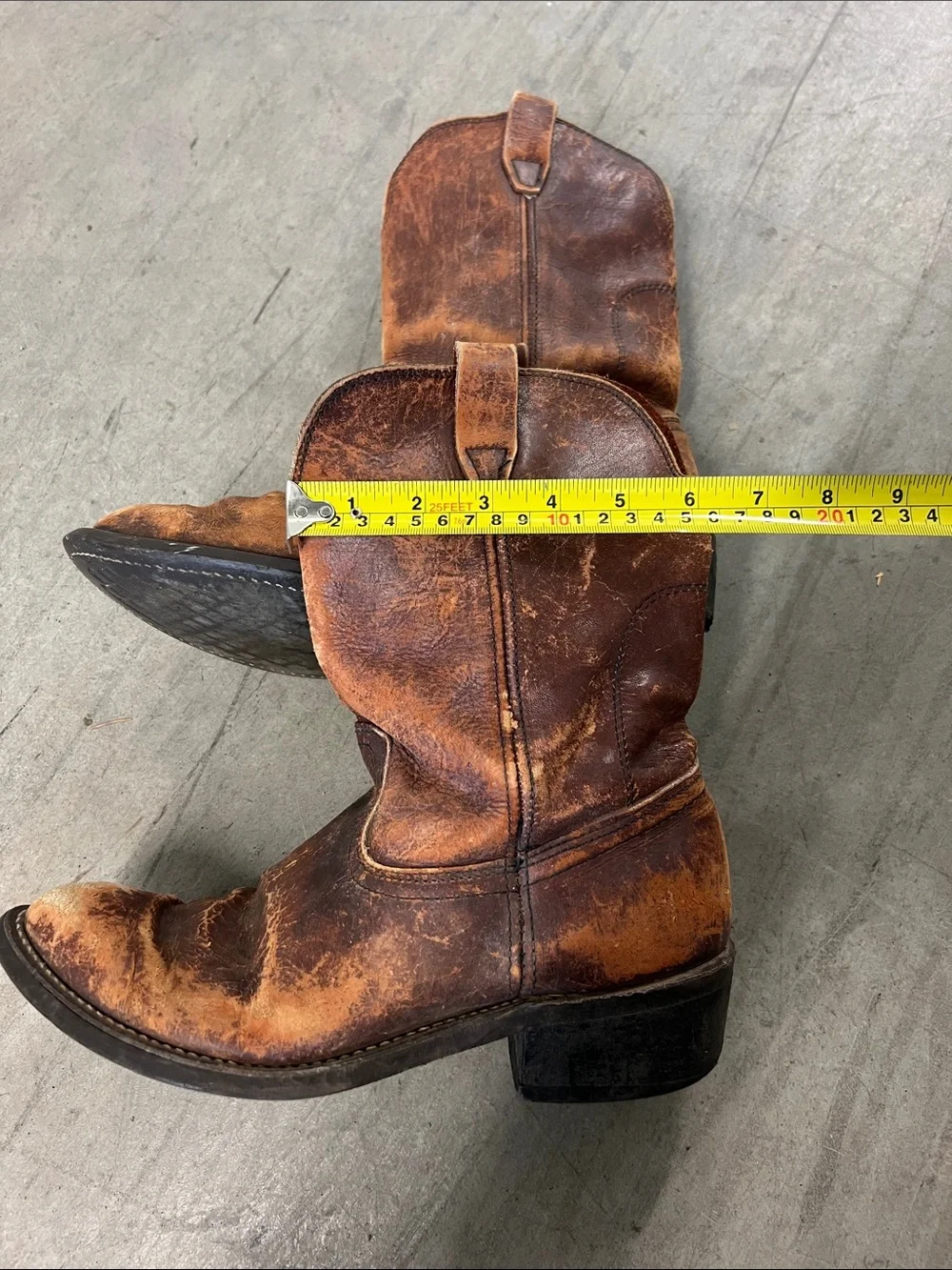 Brown Distressed Leather Ankle Boots - Men's Western Booties
